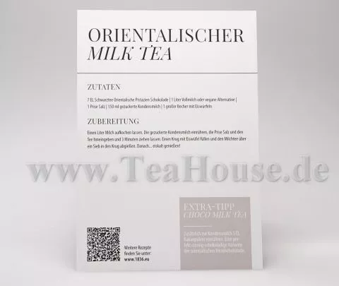 Orientalische Pistazien-Schokolade - Saison Schwarztee